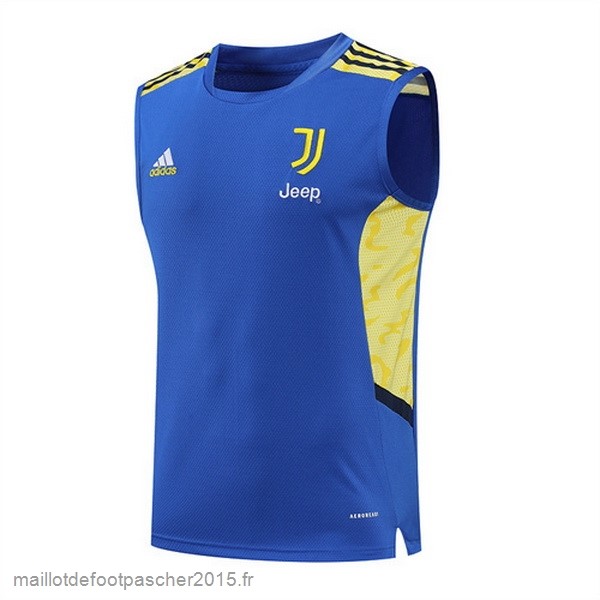 Maillot Foot Achat Entrainement Sans Manches Juventus 2022 2023 Bleu Jaune