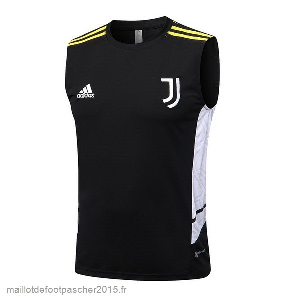 Maillot Foot Achat Entrainement Sans Manches Juventus 2022 2023 Noir Blanc