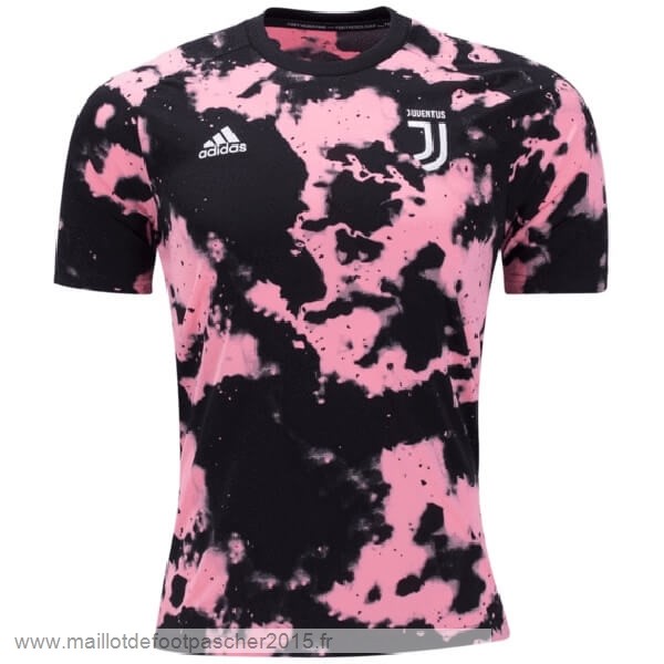 Maillot Foot Achat Entrainement Juventus 2019 2020 Noir Rose