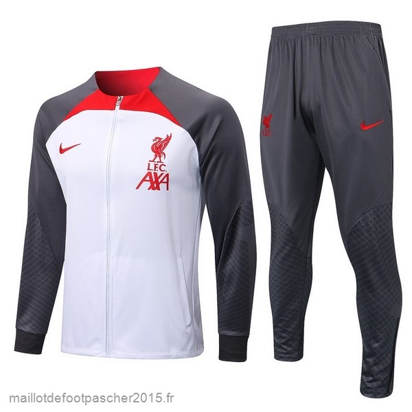 Maillot Foot Achat Survêtements Liverpool 2022 2023 Blanc Gris