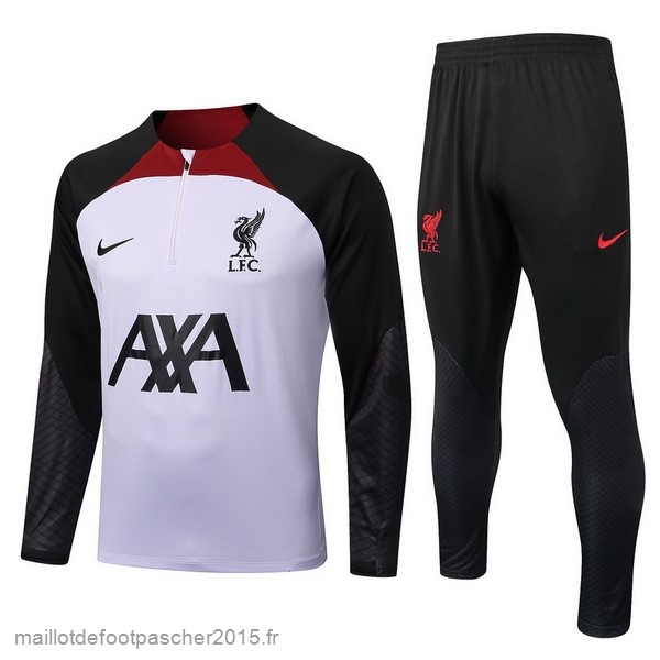 Maillot Foot Achat Survêtements Liverpool 2022 2023 Blanc Noir