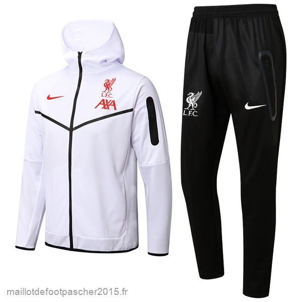 Maillot Foot Achat Sweat Shirt Capuche Liverpool 2022 2023 Blanc Noir