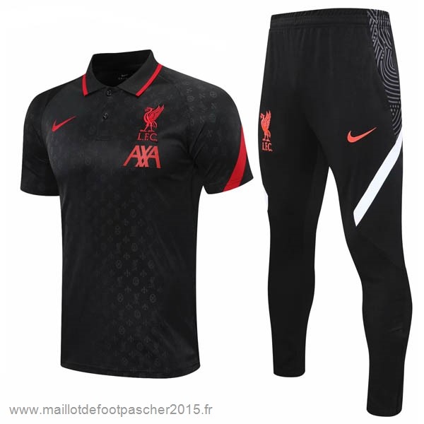 Maillot Foot Achat Ensemble Complet Polo Liverpool 2020 2021 Noir