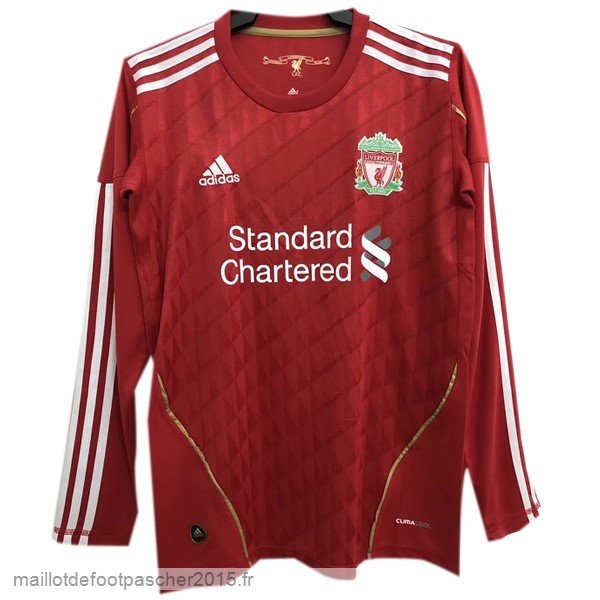 Maillot Foot Achat Domicile Manches Longues Liverpool Rétro 2010 2012 Rouge