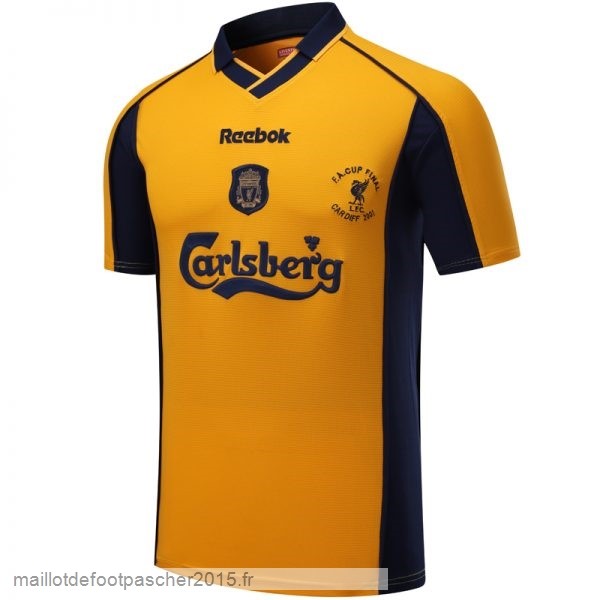 Maillot Foot Achat Exterieur Maillot Liverpool Rétro 2000 2001 Jaune