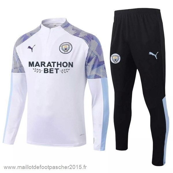 Maillot Foot Achat Survêtements Manchester City 2020 2021 Blanc Purpura