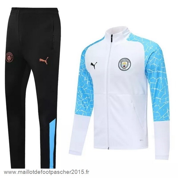 Maillot Foot Achat Survêtements Manchester City 2020 2021 Bleu Blanc