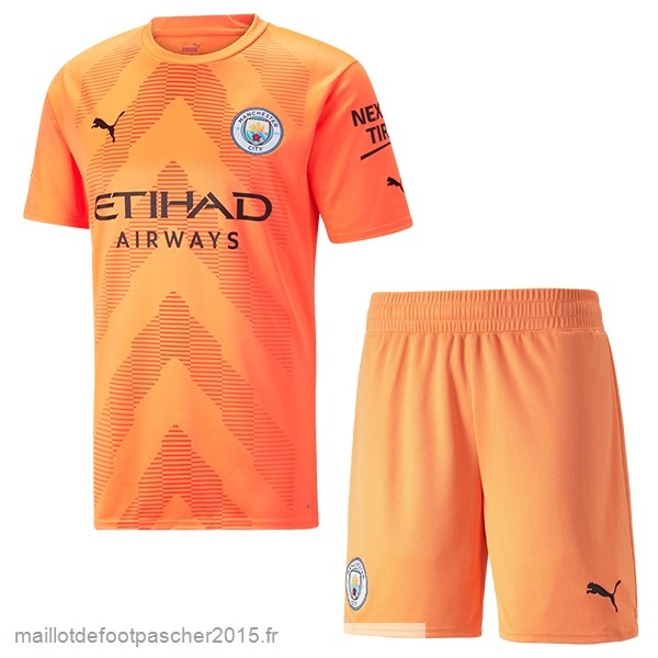 Maillot Foot Achat Gardien Conjunto De Enfant Manchester City 2022 2023 Orange