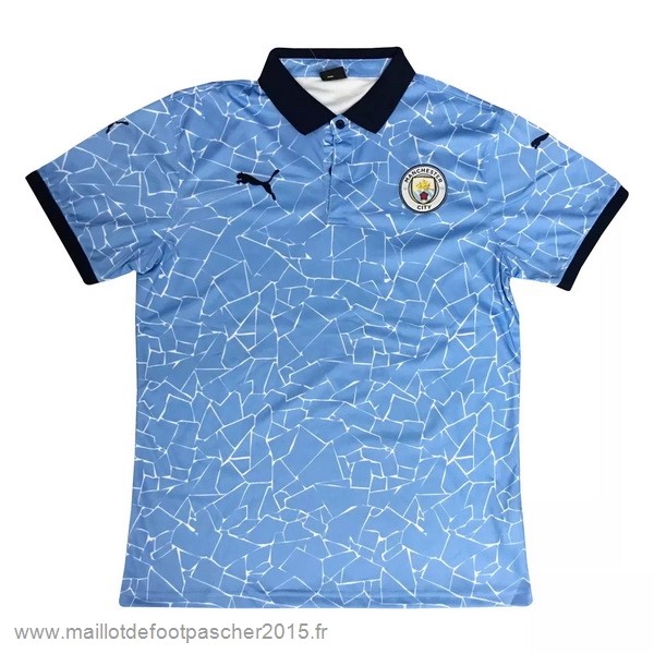 Maillot Foot Achat Polo Manchester City 2020 2021 Bleu