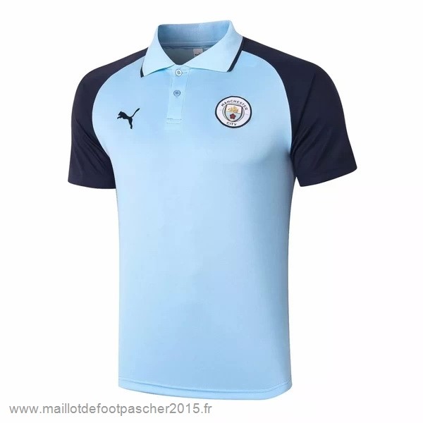 Maillot Foot Achat Polo Manchester City 2020 2021 Bleu Noir