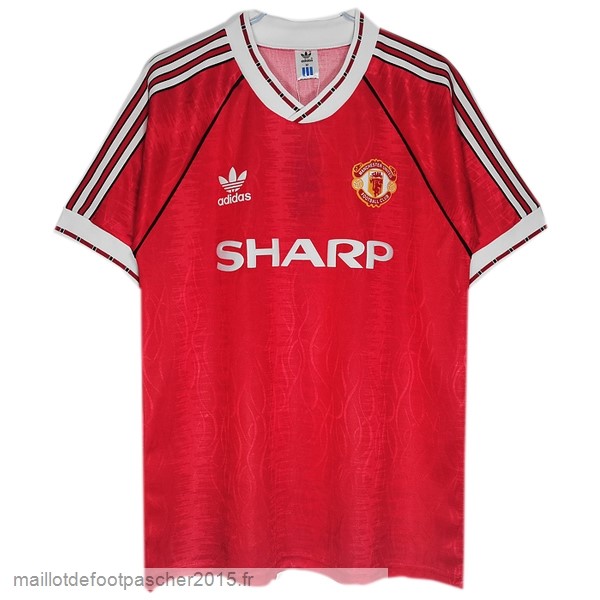 Maillot Foot Achat Domicile Maillot Manchester United Rétro 1991 1992 Rouge