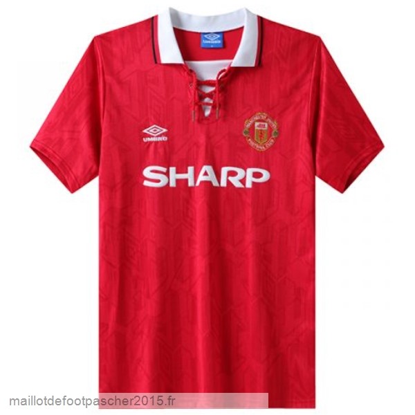 Maillot Foot Achat Domicile Maillot Manchester United Rétro 1992 1994 Rouge