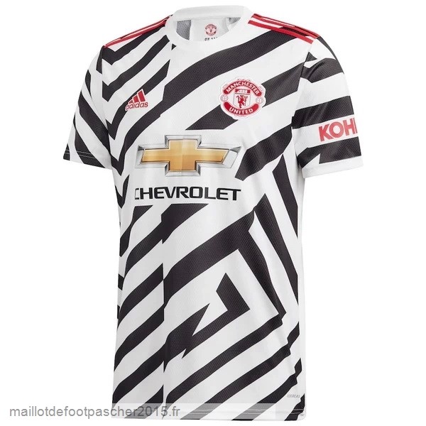 Maillot Foot Achat Third Maillot Manchester United Rétro 2020 2021 Blanc