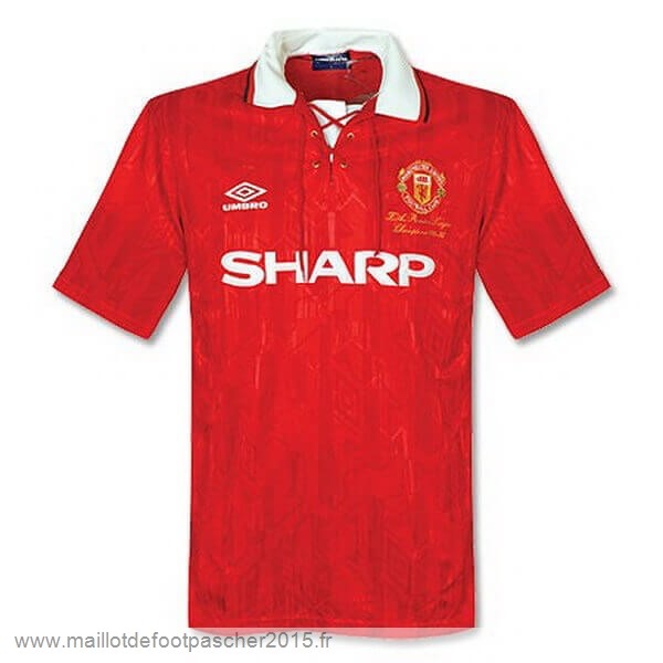 Maillot Foot Achat Domicile Maillot Manchester United Rétro 1992 1993 Rouge