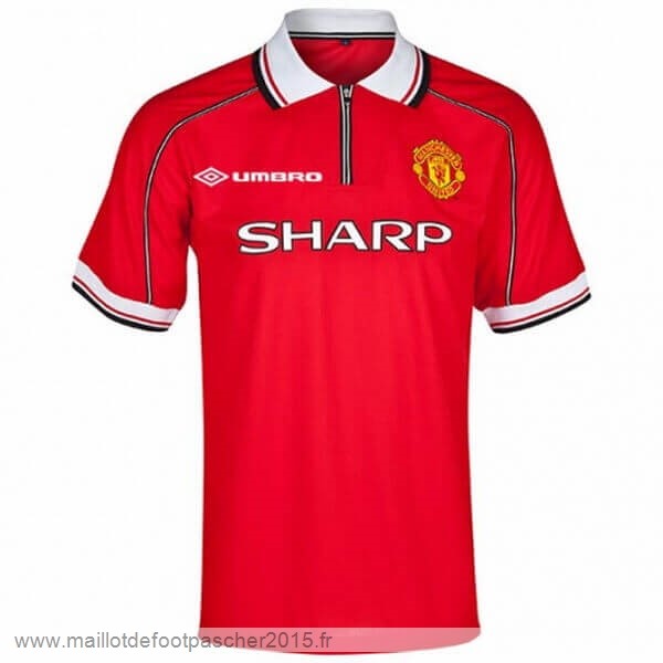 Maillot Foot Achat Domicile Maillot Manchester United Rétro 1998 1999 Rouge