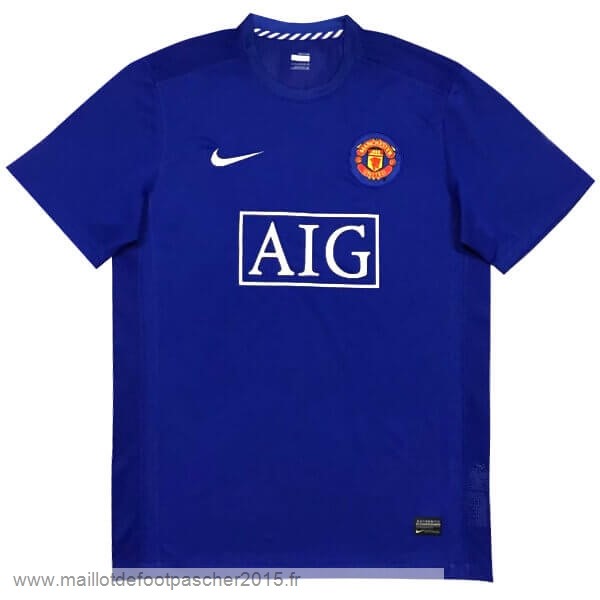 Maillot Foot Achat Exterieur Maillot Manchester United Rétro 2007 2008 Bleu