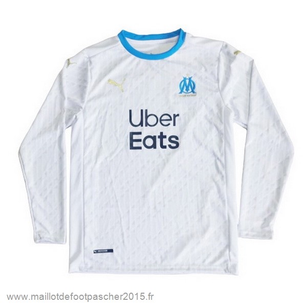 Maillot Foot Achat Domicile Manches Longues Marseille 2020 2021 Blanc