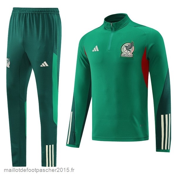 Maillot Foot Achat Ensemble Complet Sudadera Entrainement Mexique 2022 Vert Rouge