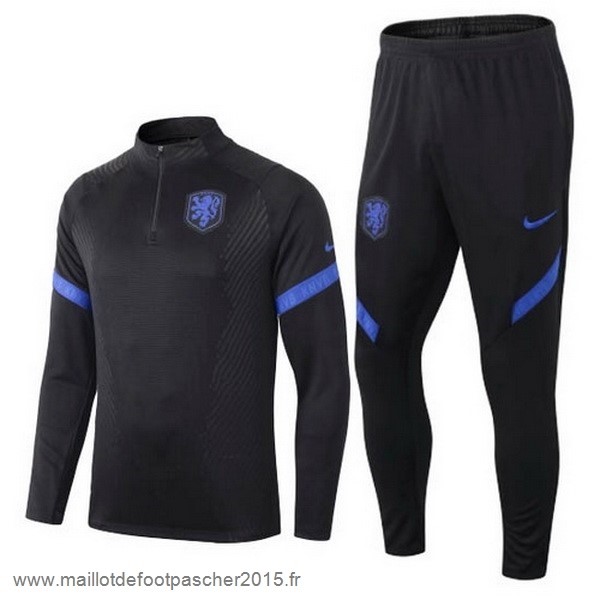 Maillot Foot Achat Survêtements Pays-Bas 2020 Noir Bleu