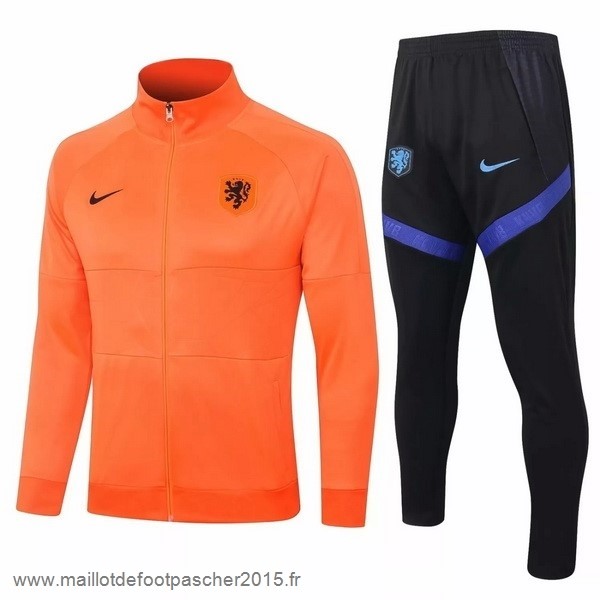 Maillot Foot Achat Survêtements Pays-Bas 2020 Orange Noir