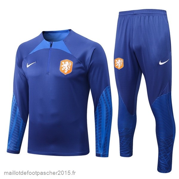 Maillot Foot Achat Survêtements Pays Bas 2022 II Bleu