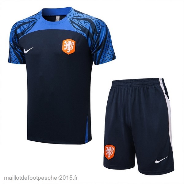 Maillot Foot Achat Entrainement Ensemble Complet Pays Bas 2022 Bleu I Marine