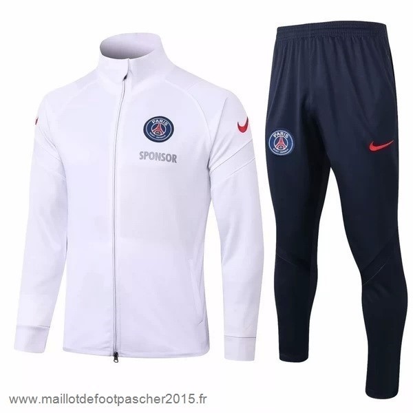 Maillot Foot Achat Survêtements Paris Saint Germain 2020 2021 Blanc Noir