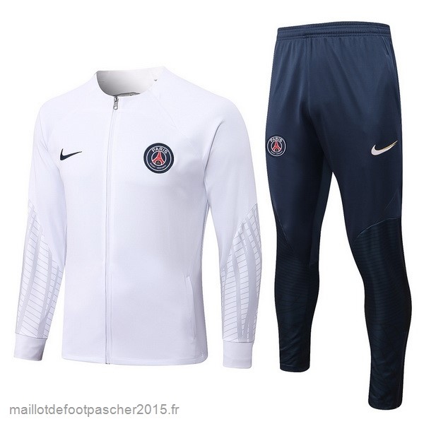 Maillot Foot Achat Survêtements Paris Saint Germain 2022 2023 Blanc Bleu