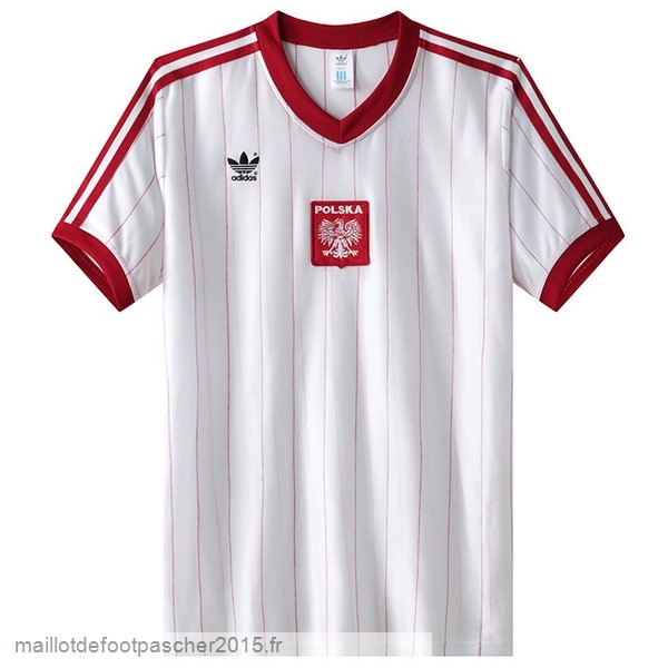 Maillot Foot Achat Domicile Maillot Pologne Rétro 1982 Blanc