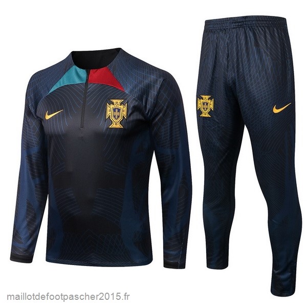 Maillot Foot Achat Survêtements Portugal 2022 Noir Bleu