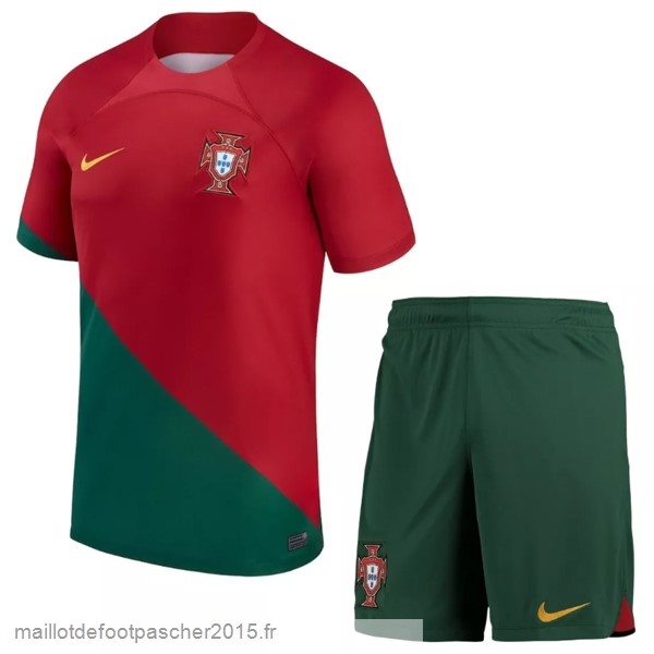 Maillot Foot Achat Domicile Conjunto De Enfant Portugal 2022 Rouge