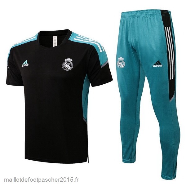 Maillot Foot Achat Entrainement Ensemble Complet Real Madrid 2022 2023 Noir Vert