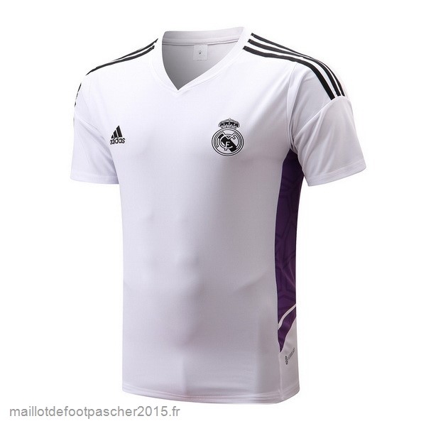 Maillot Foot Achat Entrainement Real Madrid 2022 2023 Blanc I Purpura