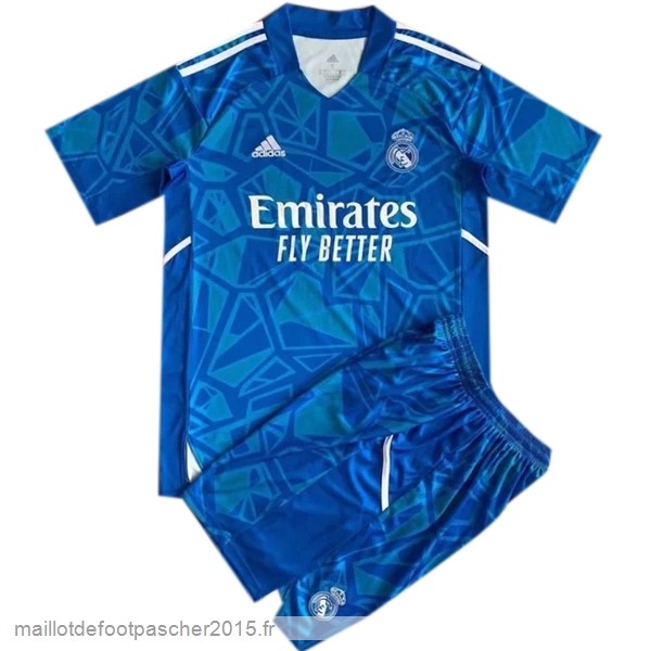 Maillot Foot Achat Gardien Conjunto De Enfant Real Madrid 2022 2023 Bleu