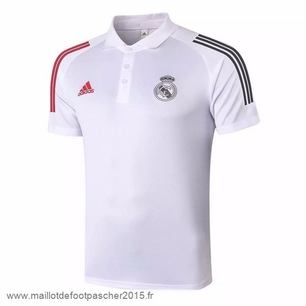 Maillot Foot Achat Polo Real Madrid 2020 2021 Blanc Rouge