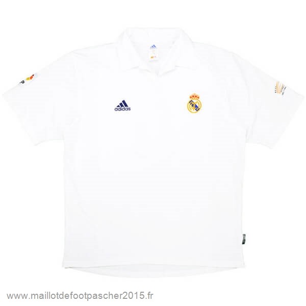 Maillot Foot Achat Domicile Maillot Real Madrid Rétro 2001 2002 Blanc