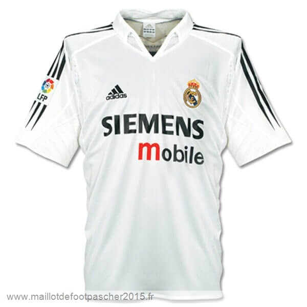 Maillot Foot Achat Domicile Maillot Real Madrid Rétro 2004 2005 Blanc