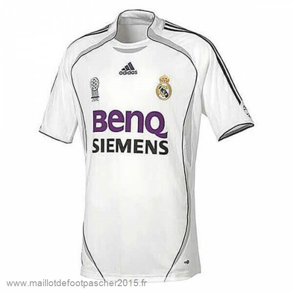 Maillot Foot Achat Domicile Maillot Real Madrid Rétro 2006 2007 Blanc