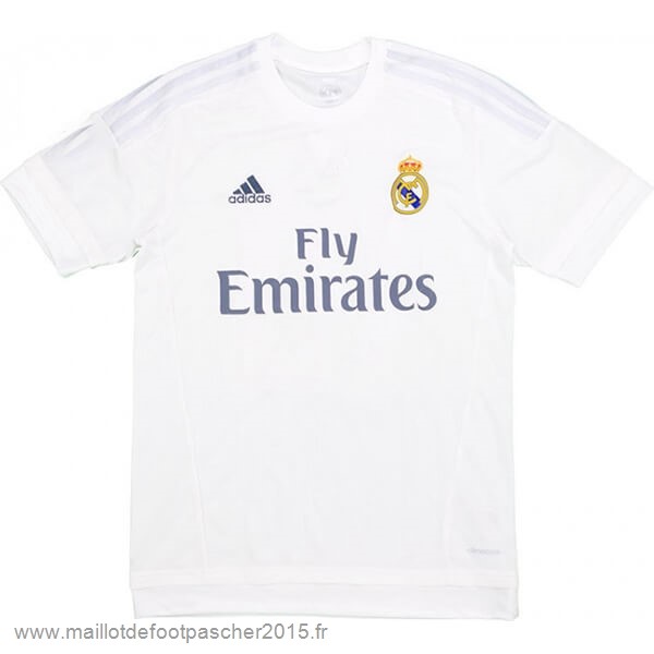 Maillot Foot Achat Domicile Maillot Real Madrid Rétro 2015 2016 Blanc