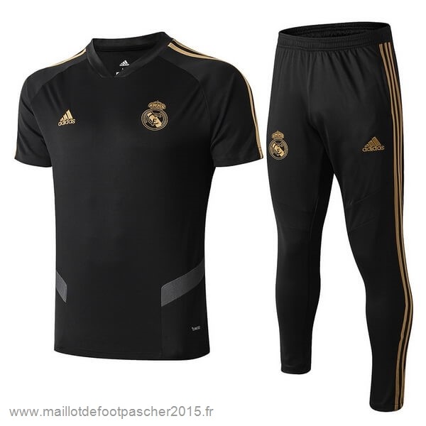 Maillot Foot Achat Entrainement Conjunto Completo Real Madrid 2019 2020 Noir Jaune