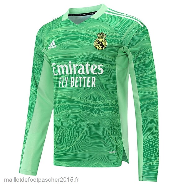 Maillot Foot Achat Thailande Domicile Manches Longues Real Madrid 21 22 Vert