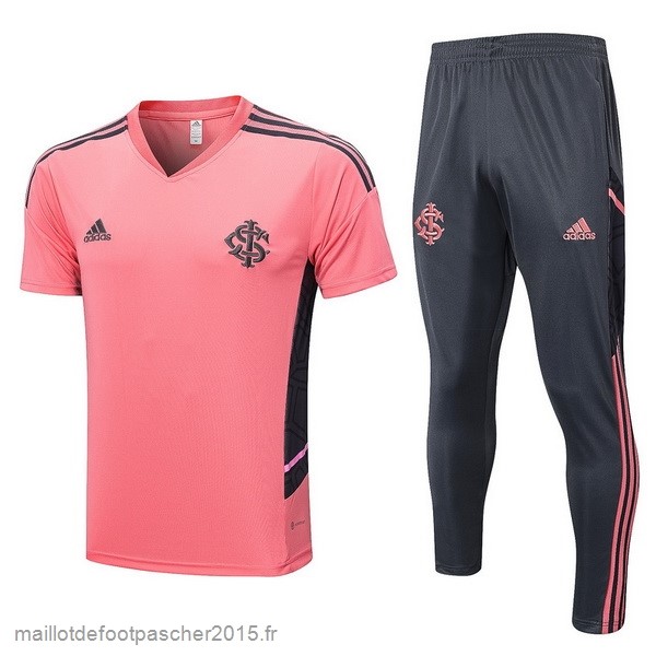 Maillot Foot Achat Entrainement Ensemble Complet Internacional 2022 2023 Rose Gris