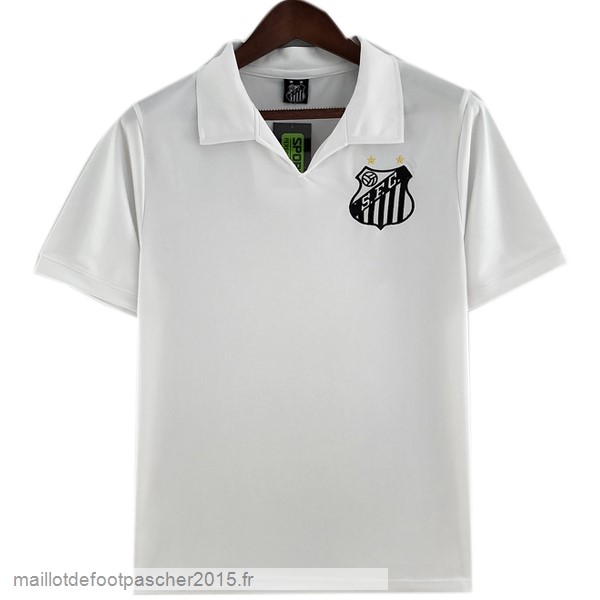 Maillot Foot Achat Domicile Maillot Santos Rétro 1970 Blanc