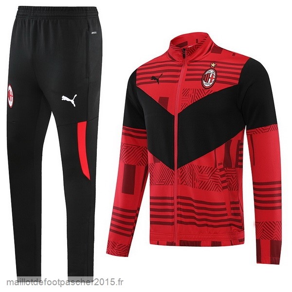 Maillot Foot Achat Survêtements AC Milan 2022 2023 Noir Rouge