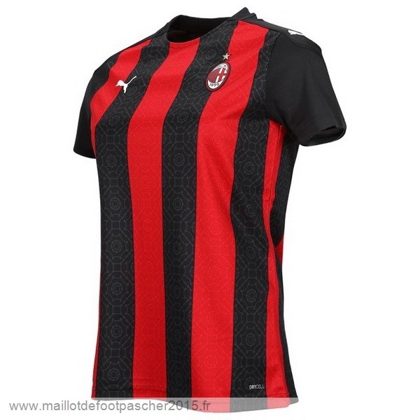 Maillot Foot Achat Domicile Maillot Femme AC Milan 2020 2021 Rouge Noir