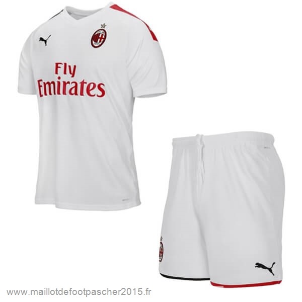 Maillot Foot Achat Exterieur Conjunto De Enfant AC Milan 2019 2020 Blanc