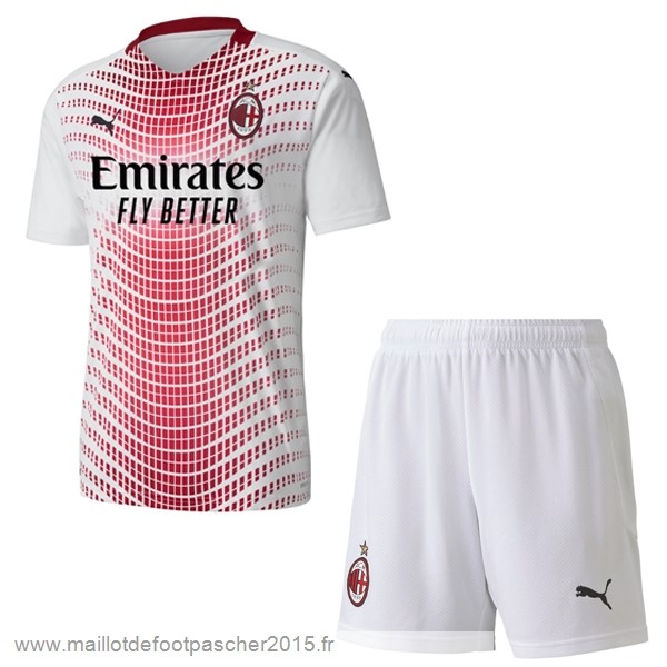 Maillot Foot Achat Exterieur Conjunto De Enfant AC Milan 2020 2021 Blanc