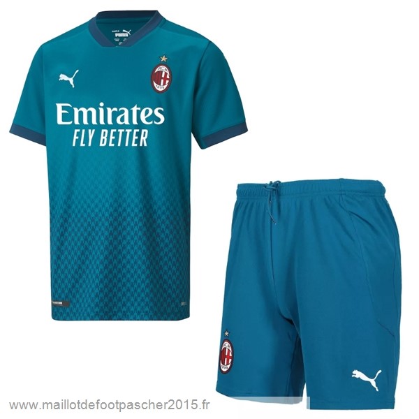 Maillot Foot Achat Third Conjunto De Enfant AC Milan 2020 2021 Bleu