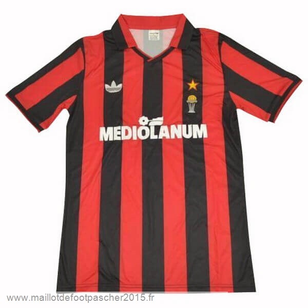 Maillot Foot Achat Domicile Maillot AC Milan Rétro 1990 1991 Rouge