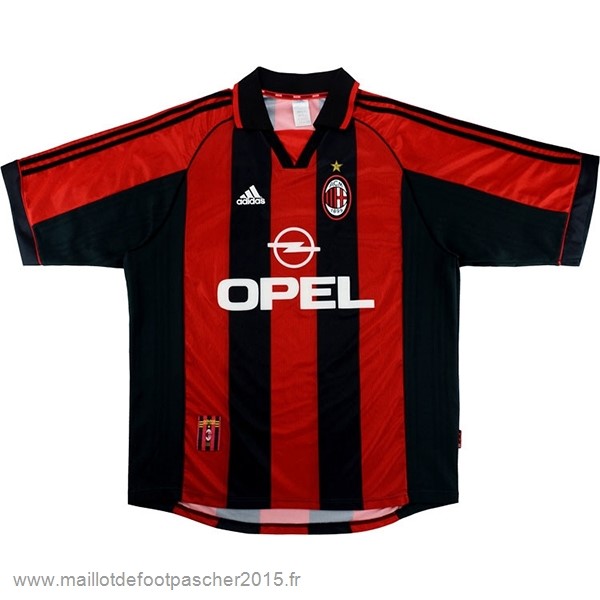 Maillot Foot Achat Domicile Maillot AC Milan Rétro 1998 2000 Rouge